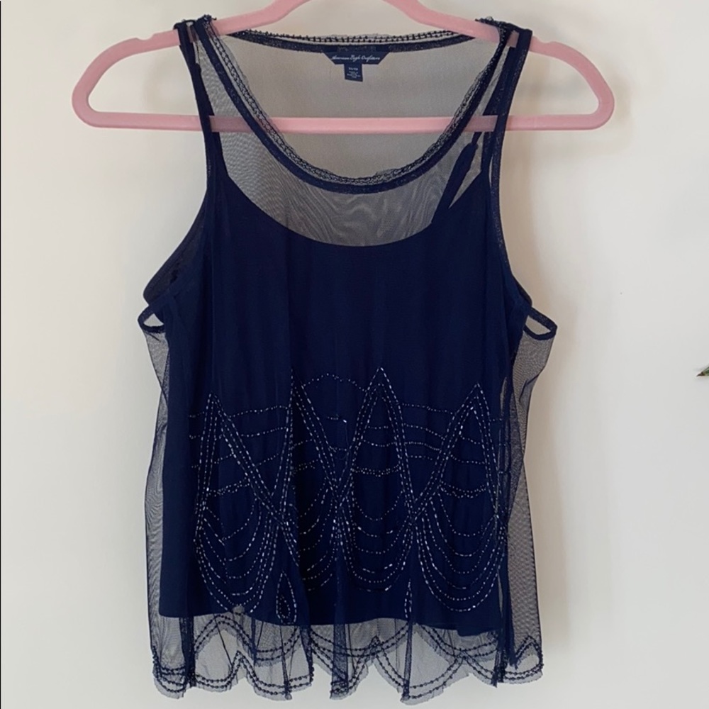 Beaded Cropped Tank